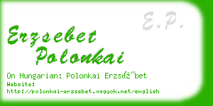 erzsebet polonkai business card